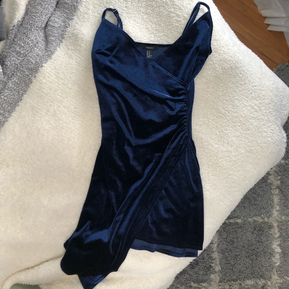 Forever 21 Blue Velvet dress. Only worn once!